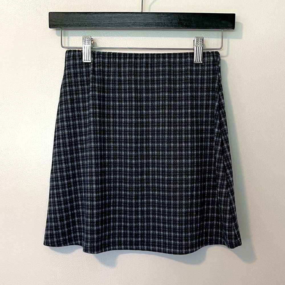 Urban Outfitters Plaid Mini Skirt Blue